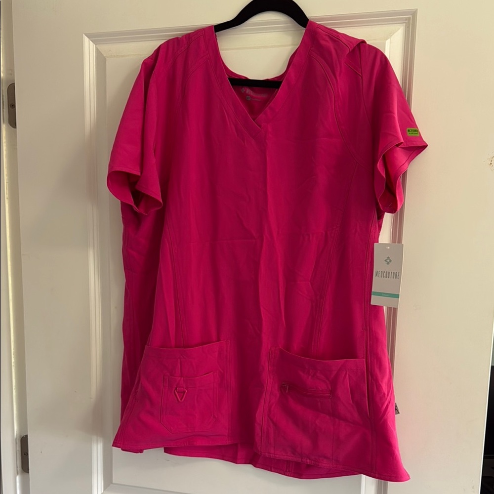 Pink scrub top